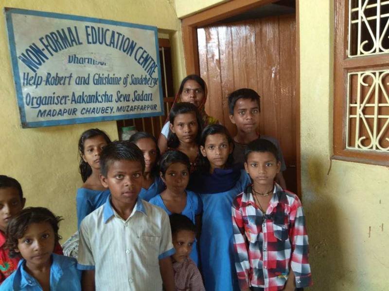 Children at one of ASS's education centres for poor children