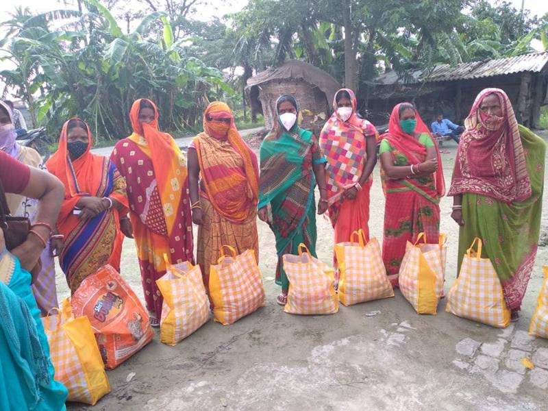 COVID-19 relief material distribution by ASS field team