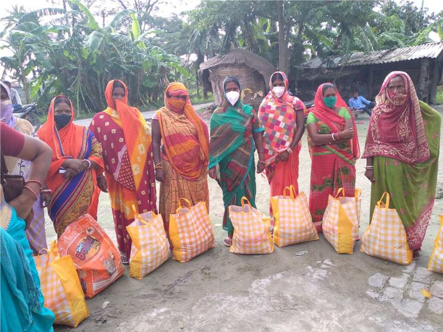 COVID-19 relief material distribution by ASS field team